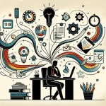 "Imagem mostrando uma variedade de aplicativos de produtividade no trabalho, incluindo gráficos de desempenho, planejamento de tarefas e ferramentas de colaboração, ilustrando o guia completo para maximizar a eficiência no trabalho."